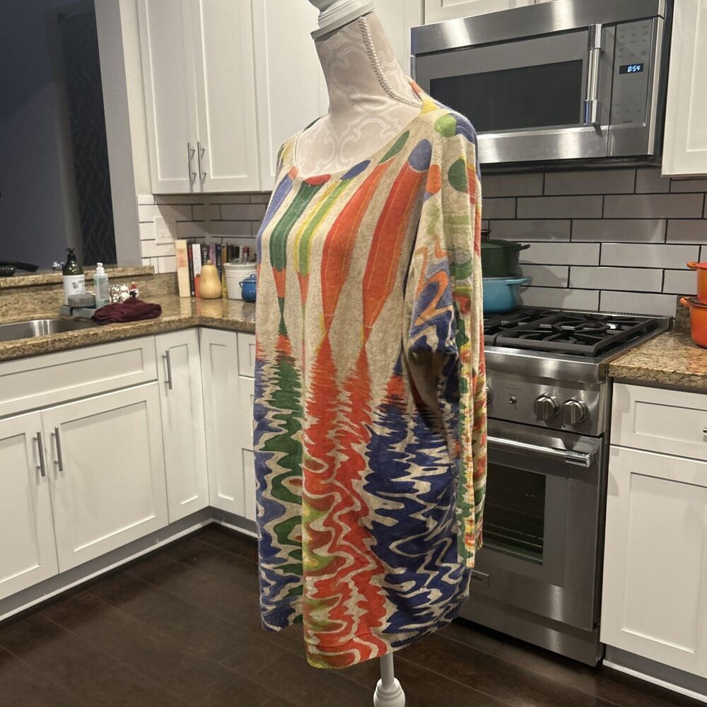 Maya Antonia Loose Sweater Dress Long Sleeve Pencil Medium Large Colorful - Picture 6 of 15